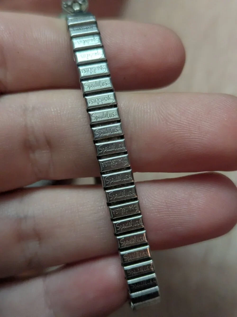 Waltham Ladies Petite Jeweled Vintage Watch Diamonds SS